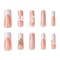 ABS Plastic Full Cover Press On False Nails, Nail Art Detachable Manicure, with Sticker