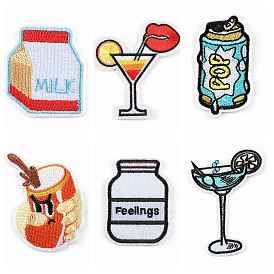Drinks Shape Computerized Embroidery Cloth Iron on/Sew on Patches, Costume Accessories
