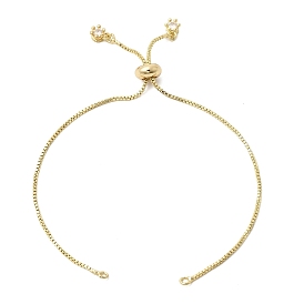 1мм латунная цепочка-слайдер для изготовления браслетов, коронообразные подвески из прозрачного кубического циркония, стойки покрытие, долговечный, без свинца и без кадмия