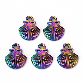 Alloy Pendants, Cadmium Free & Nickel Free & Lead Free, Shell Shape