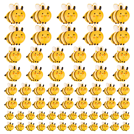 100 шт 4 стили кабошоны из непрозрачной смолы, Пчелы