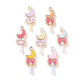 Alloy Enamel Pendants, Magic Wand Charms