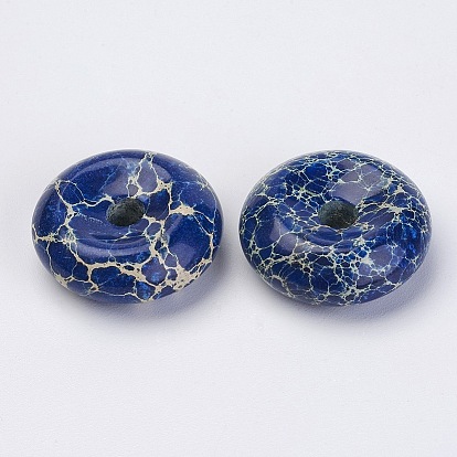 Натуральный регалит / имперская яшма / морские отложения яшмовые подвески, окрашенные, пончик / пи-диск