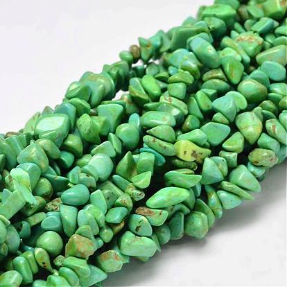 Chip Dyed & Heated Natural Magnesite Bead Strands