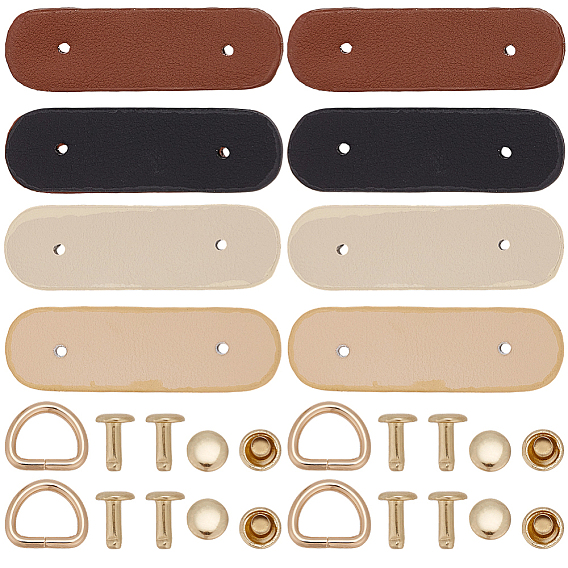 4 сумки 4 цвета, кошельки из искусственной кожи, подвесные застежки, с D-образными застежками из сплава, золотой свет