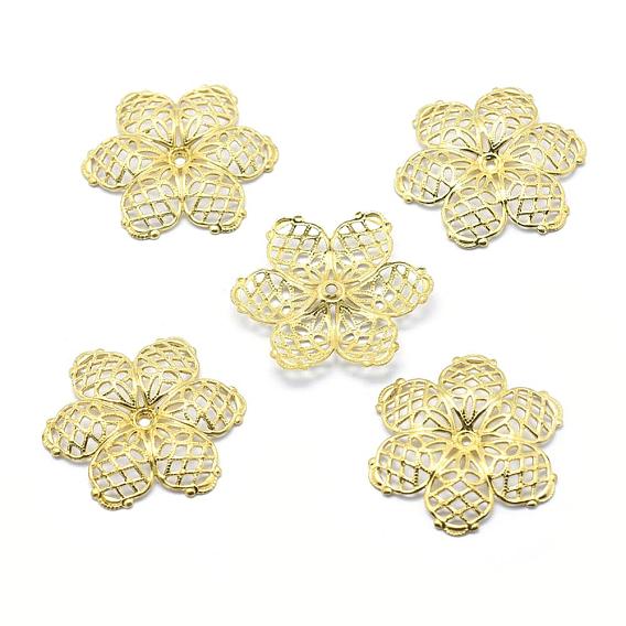 Brass Filigree Joiners, Lead Free & Cadmium Free & Nickel Free, Flower