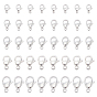 40Pcs 5 Style 304 Stainless Steel Lobster Claw Clasps, Parrot Trigger Clasps