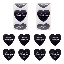 2сердечко-рулон с наклейками-благодарностями, самоклеящиеся бумажные наклейки, для вечеринки декоративные подарки день святого валентина
