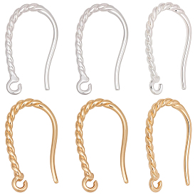 40шт. 2 цвета латунные серьги-гвоздики