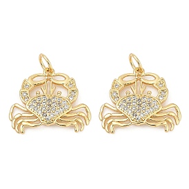Латунные микро проложить кубического циркония подвески, крабовые прелести, без кадмия и без свинца, долговечный, стойки покрытие
