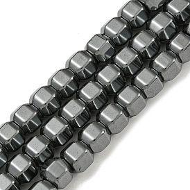 Non-magnetic Synthetic Hematite Beads Strands, Faceted(18 facets), Round