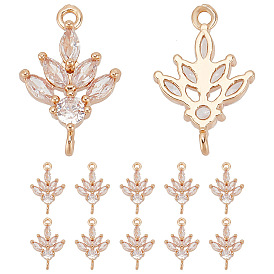 12шт. латунные подвески-соединители с прозрачным кубическим цирконием, лист ссылки