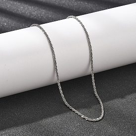 2мм 304 ожерелья из нержавеющей стали для женщин, не тускнеет