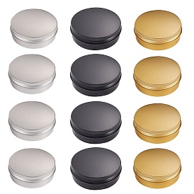 Круглые алюминиевые жестяные банки, алюминиевая банка, контейнеры для хранения косметики, свечи, конфеты, с винтовой крышкой