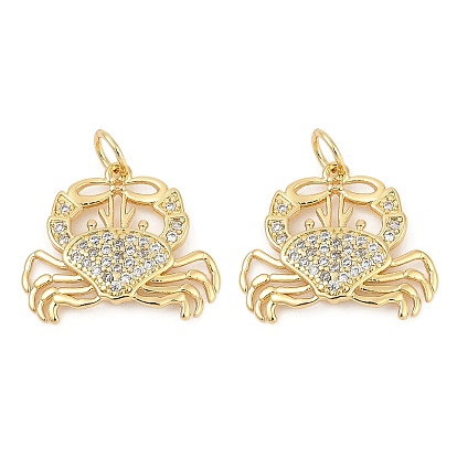 Латунные микро проложить кубического циркония подвески, крабовые прелести, без кадмия и без свинца, долговечный, стойки покрытие