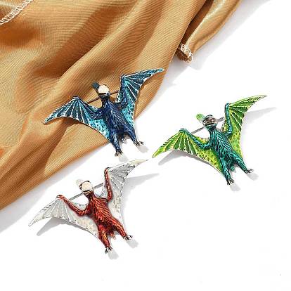 Эмалевые булавки птерозавров, старинные серебряные броши для рюкзака