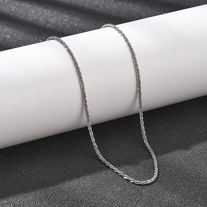 2мм 304 ожерелья из нержавеющей стали для женщин, не тускнеет