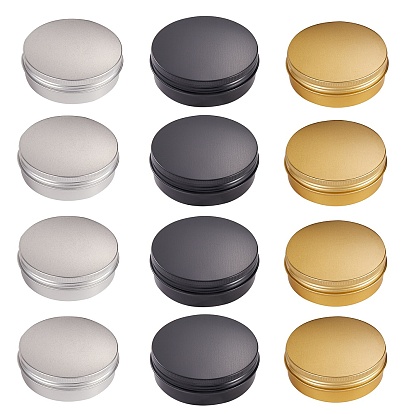 Круглые алюминиевые жестяные банки, алюминиевая банка, контейнеры для хранения косметики, свечи, конфеты, с винтовой крышкой