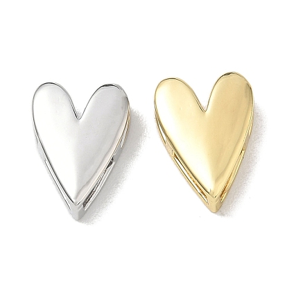 Латунные бусины ко Дню святого Валентина, сердце, без свинца и без кадмия, стойки покрытие, долговечный