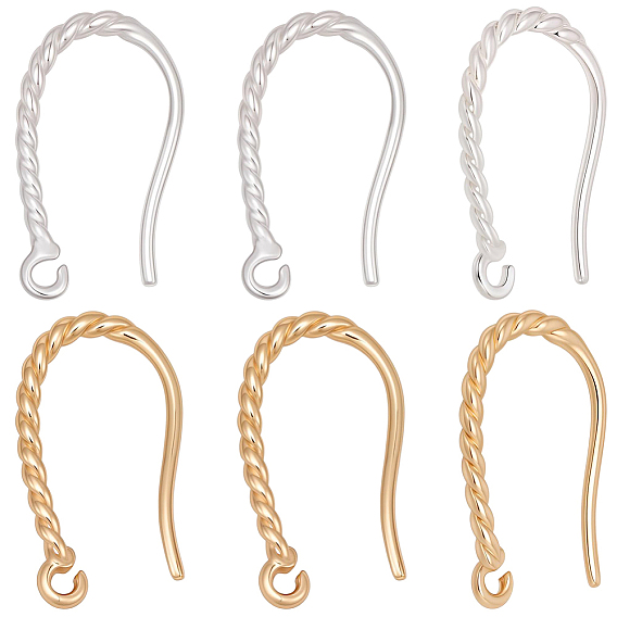 40шт. 2 цвета латунные серьги-гвоздики