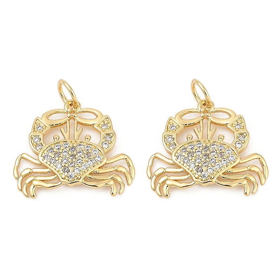 Латунные микро проложить кубического циркония подвески, крабовые прелести, без кадмия и без свинца, долговечный, стойки покрытие