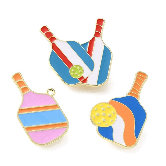 Эмалевые значки с подвесками в виде пиклбола на спортивную тематику, булавки для лацканов из сплава для одежды рюкзака, золотые