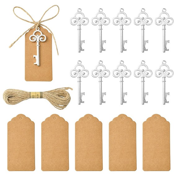 20 Большие подвески из ретро-сплава, без кадмия и без свинца, ключ