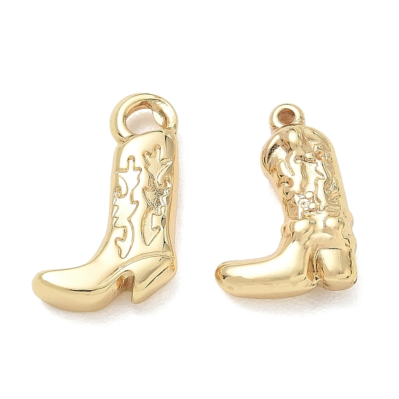 304 Stainless Steel Pendants, Cowboy Boot Charms, Long-Lasting Plated