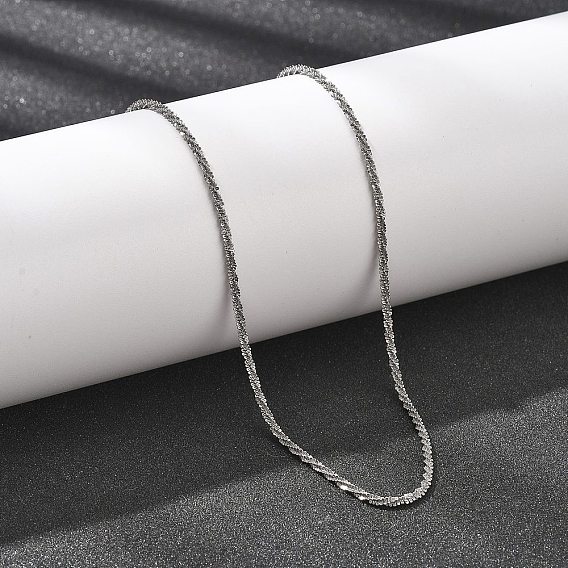 2мм 304 ожерелья из нержавеющей стали для женщин, не тускнеет