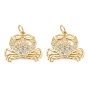 Латунные микро проложить кубического циркония подвески, крабовые прелести, без кадмия и без свинца, долговечный, стойки покрытие