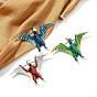 Эмалевые булавки птерозавров, старинные серебряные броши для рюкзака