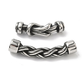 304 подвески-соединители из нержавеющей стали с узлами/плетеным шнуром, для изготовления кожаных браслетов