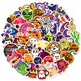Non Repeating Halloween Cartoon Pumpkin Themed Stickers, Waterproof Stickers, Halloween Children's Cartoon Party Stickers Decoration