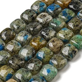 Natural K2 Stone Beads Strands, Square