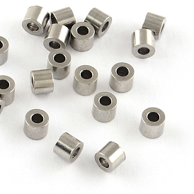 304 perles d'espacement de colonne en acier inoxydable, 2x3mm, Trou: 1.5mm
