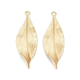 Стойки обшивки сплава большие кулоны, лист прелести, без свинца, без никеля и без кадмия