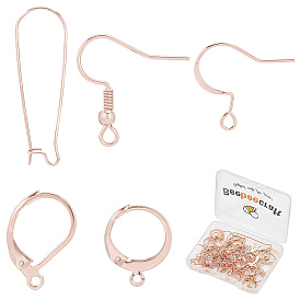 50 шт. 5 стили латунь и 304 нержавеющая сталь фурнитура для сережек