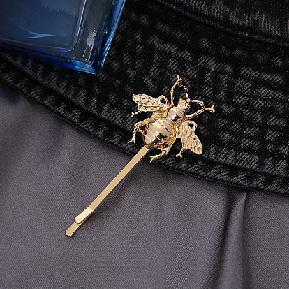 Insect-themed Metal Hair Clip for Women with Bee and Butterfly Design