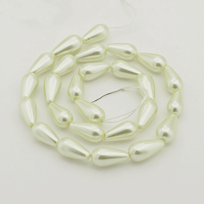 Grade A Glass Pearl Beads, for Beading Jewelry Making, Painted, Drop