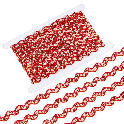 16.5ярды волнистой полиэстерной ленты, аксессуары для одежды, с картой дисплея 1pc картона