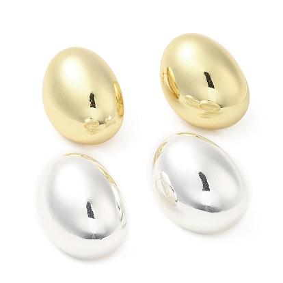 Серьги-гвоздики из латуни с реечным покрытием, без свинца и без кадмия, долговечный, овальные