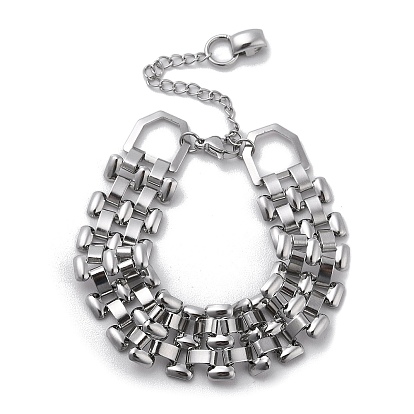 304 Stainless Steel Panther Chain Bracelets for Women Men