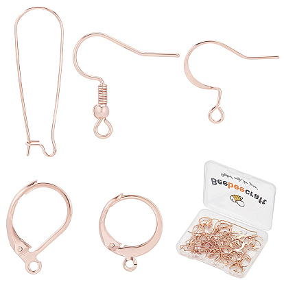 50 шт. 5 стили латунь и 304 нержавеющая сталь фурнитура для сережек