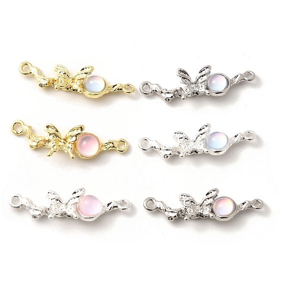 Подвески-бабочки из сплава и стекла, без свинца, без кадмии и без никеля, стойки покрытие