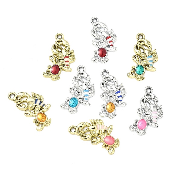 Подвески из эмали и сплава, амулеты из лобстера и краба