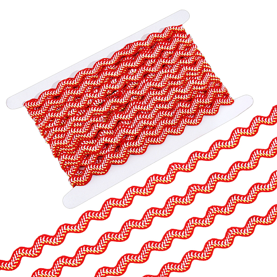 16.5ярды волнистой полиэстерной ленты, аксессуары для одежды, с картой дисплея 1pc картона