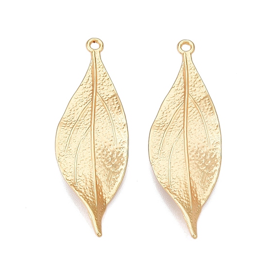 Стойки обшивки сплава большие кулоны, лист прелести, без свинца, без никеля и без кадмия