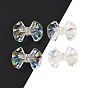 Plated UV Acrylic Beats, Iridescent, Bowknot