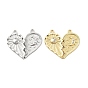 Латунные микро проложить кубического циркония подвески, сердце прелести, без свинца и без кадмия, долговечный