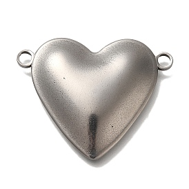 304 Stainless Steel Connector Charms, Heart Links